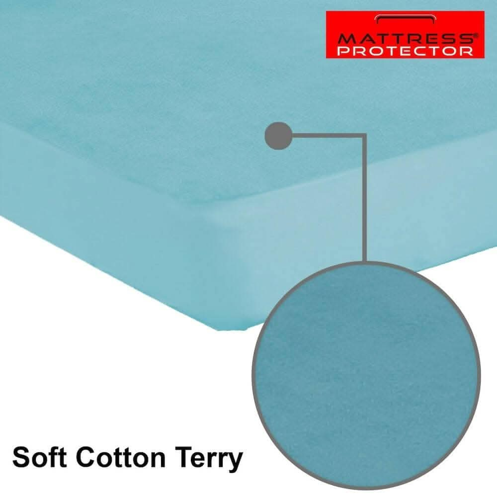 Mattress protector blue bed protector for single bed (72 x 48 inch) - HalfPe