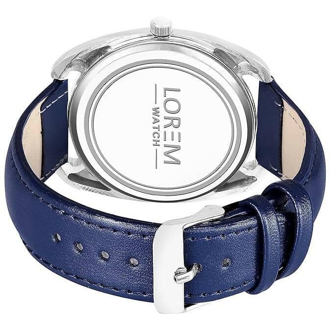 LOREM Blue Stylish Dial Analog Watch For Men LR80 - HalfPe