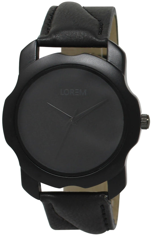 LOREM Black Dark Edition Analog Watch For Men LR22 - HalfPe