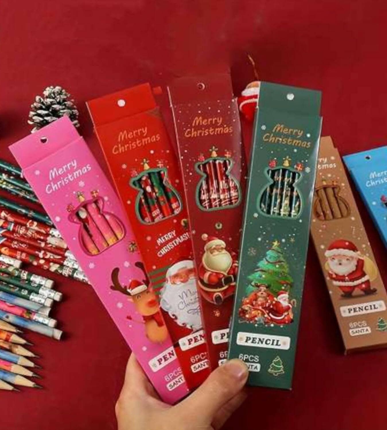 Le Delite christmas return gifts - pencil box (set of 4) - HalfPe