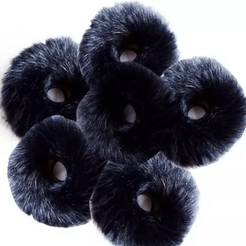 SENECIO Fluffy Trendy Hair Tie Scrunchies Rubber Hair Bands( 6Pc) - HalfPe