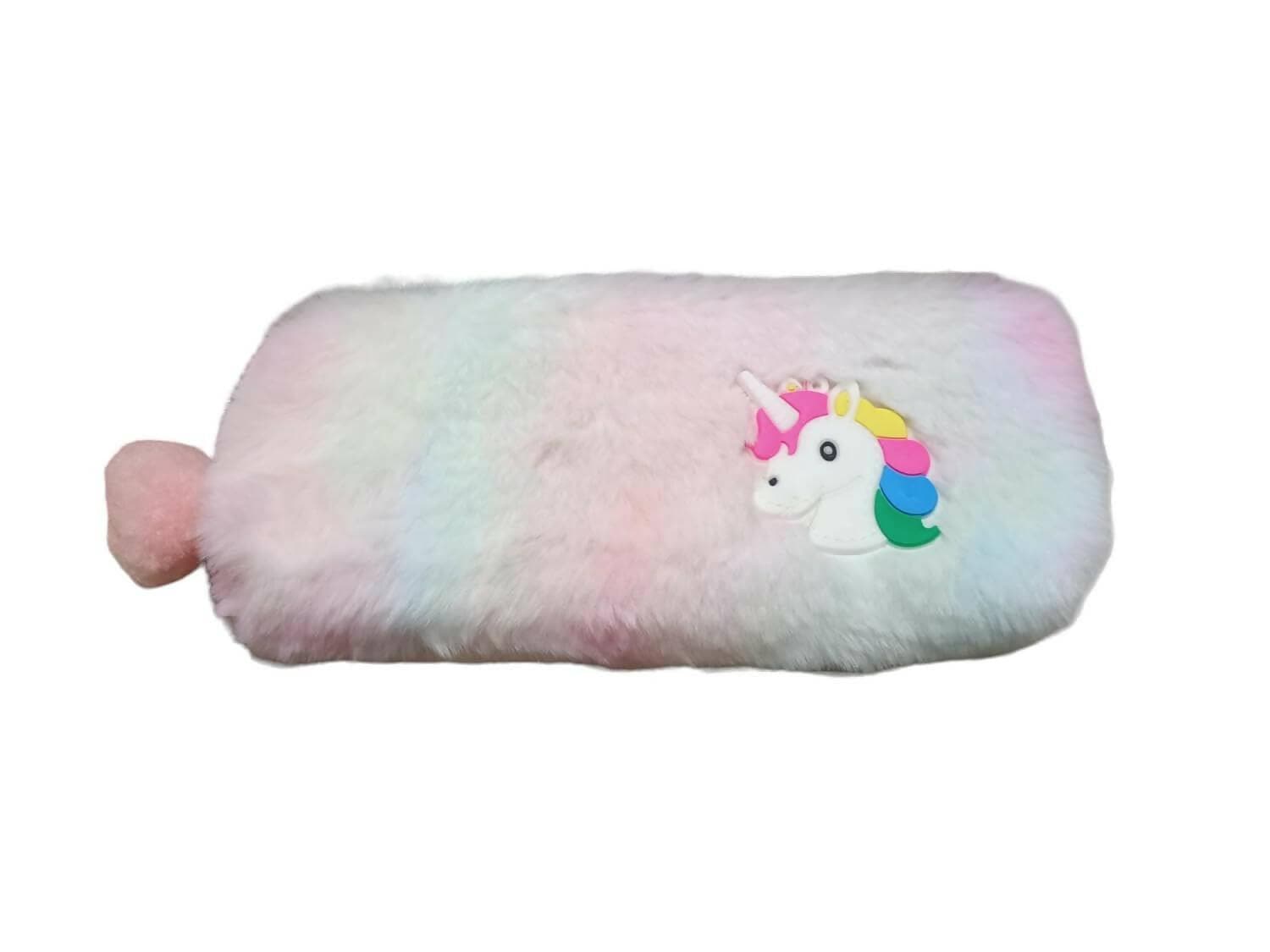 Soft Unicorn Fur Pencil Case Pouch - HalfPe