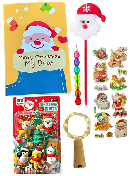 Le Delite Christmas Gifts for Kids- Xmas Goggles with Cork led Light , Unicorn Diary a6 Size Notebook and Pen - HalfPe