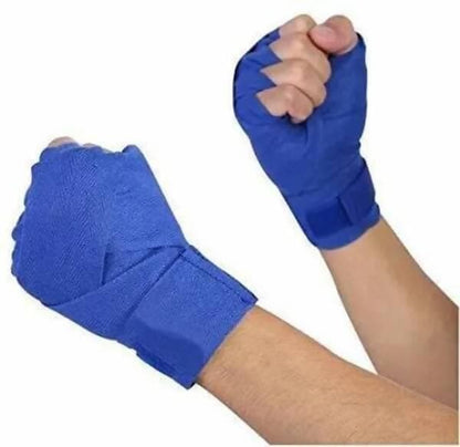 Wrist Support Gym & Fitness Gloves Gym & Fitness Gloves (Blue)  - HalfPe