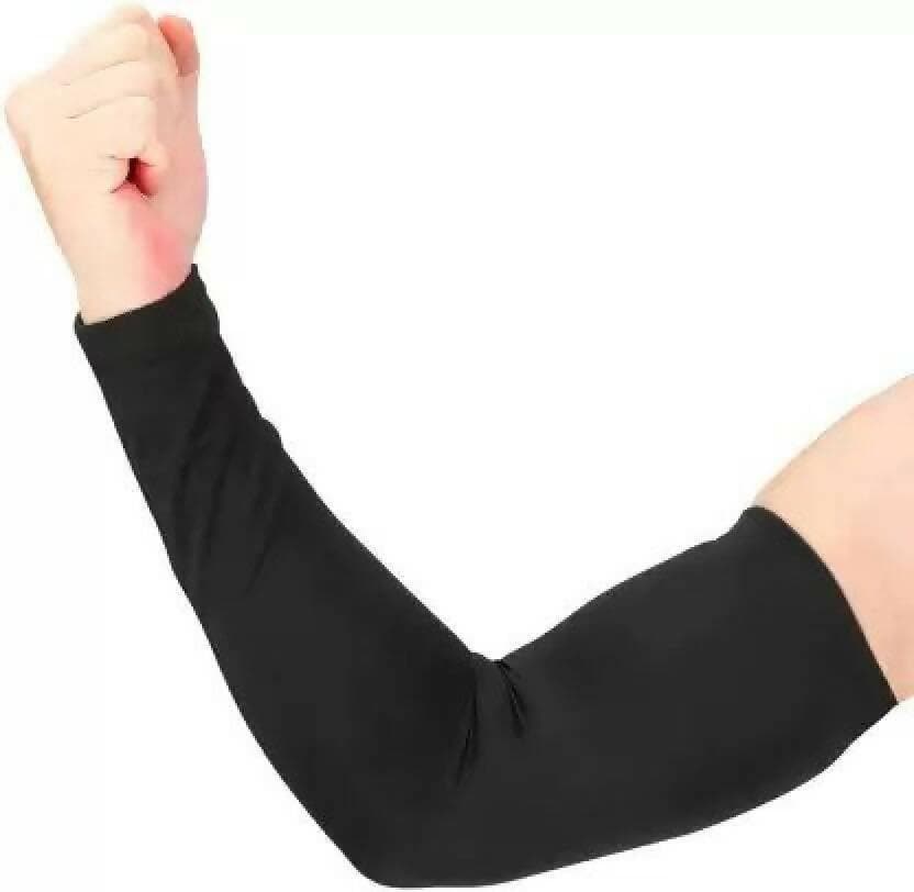 SAGIRON Nylon Arm Sleeve For Men & Women (Free size, Black) - HalfPe