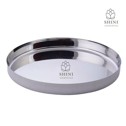 SHINI LIFESTYLE Stainless Steel Lunch Plate (set of 4) - HalfPe