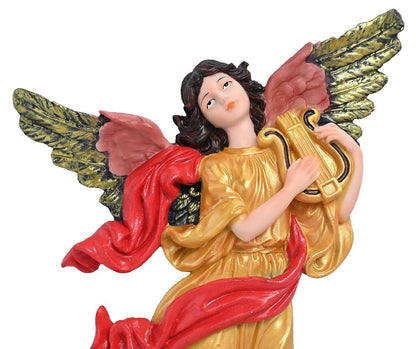 KariGhar Angel Girl Wall Hanging Idols Set for Home Decoration & Gifting (Gold) - HalfPe