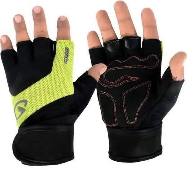 Weight Lifting Wrist Support Gym & Fitness Gloves Gym & Fitness Gloves (Green)  - HalfPe