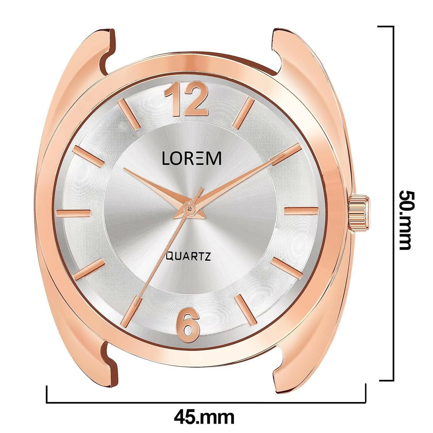 LOREM Silver Stylish Dial Analog Watch For Women LR325 - HalfPe