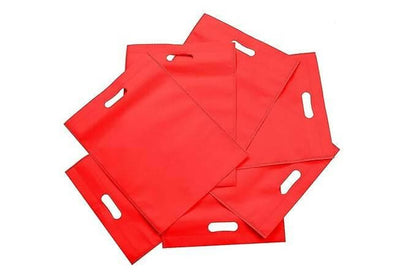 AGRASHRI ENTERPRISES D Cut Red Cloth Carry Bag (Pack of 50 ) - HalfPe