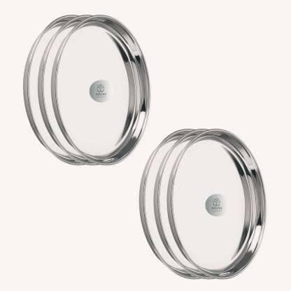 SHINI LIFESTYLE stainless steel thali (pack of 6) - HalfPe