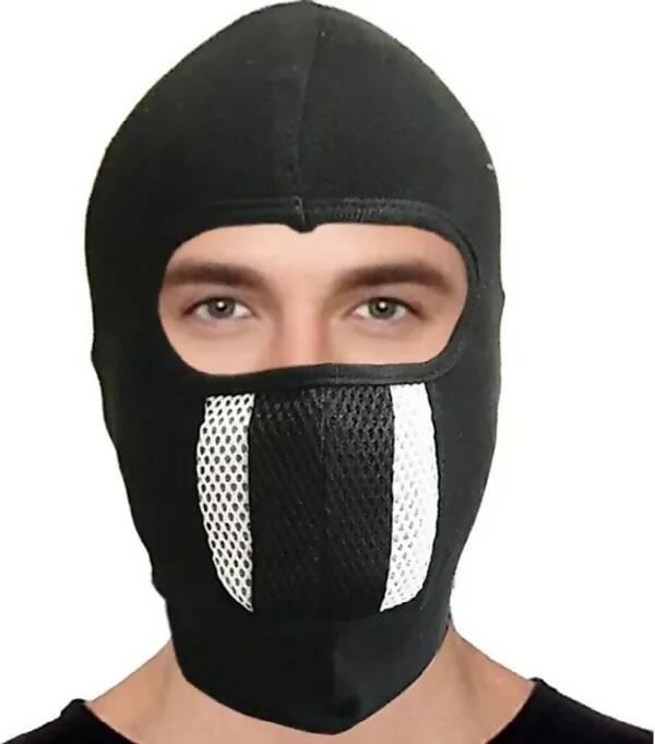 Black Bike Face Mask for Men (Size: Free, Balaclava) - HalfPe