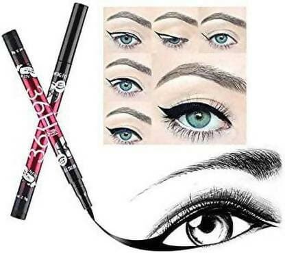 Bingeable Waterproof BLACK Yankina Sketch Pen Eyeliner stay up to 36 hours 2 g (Black)(Pack of 2) - HalfPe