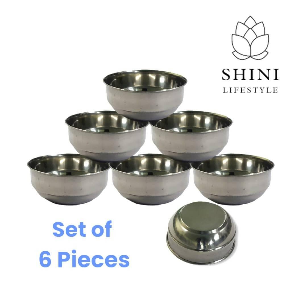 SHINI Lifestyle Stainless Steel Vegetable Bowl (6 pc) - HalfPe