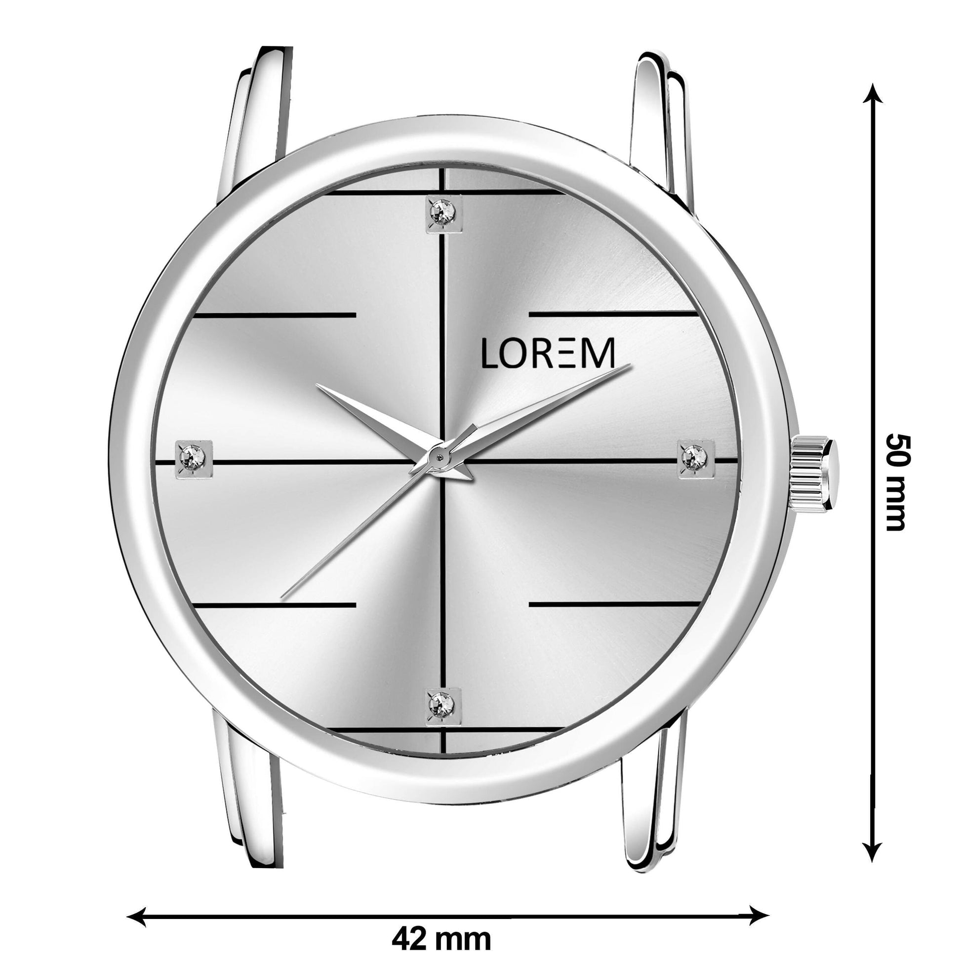 LOREM Silver Standard Analog Watch For Men LR119 - HalfPe