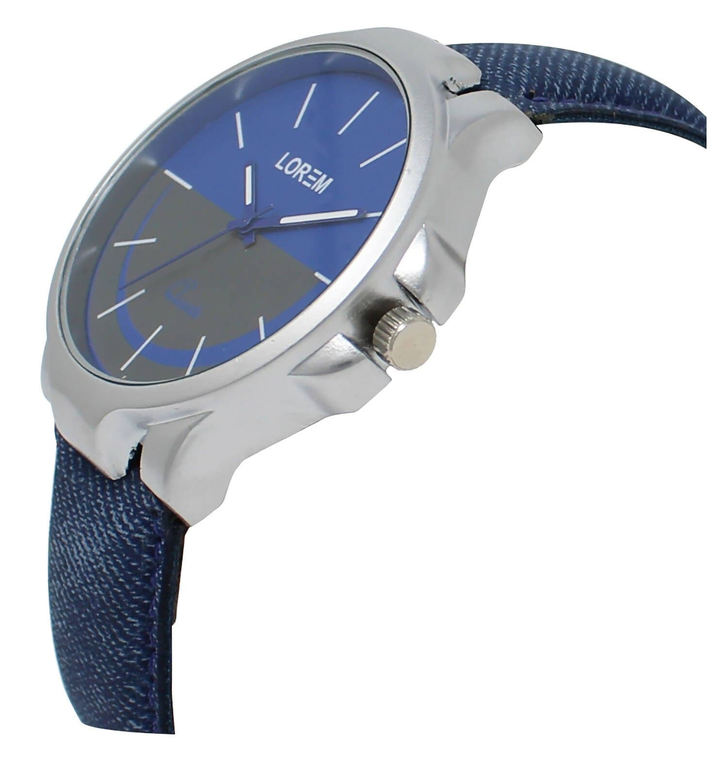 LOREM Blue Line Analog Watch For Men LR24 - HalfPe