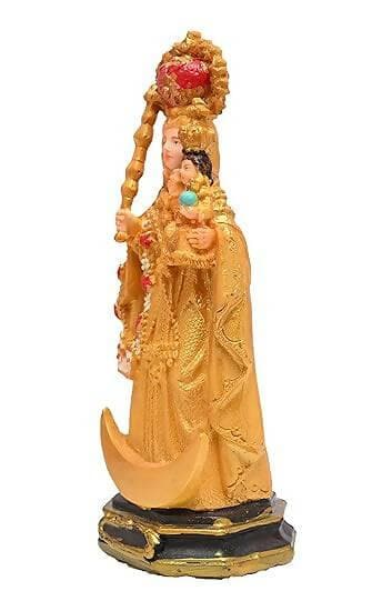 KariGhar® Our Lady of Velankanni / Our Lady of Good Health / Mother Velankanni 5.5 inches Catholic Idol Perfect for Prayer Room & Gifting A0050 ( 2 X 2 X 5.5 INCH ), Multicolor - HalfPe