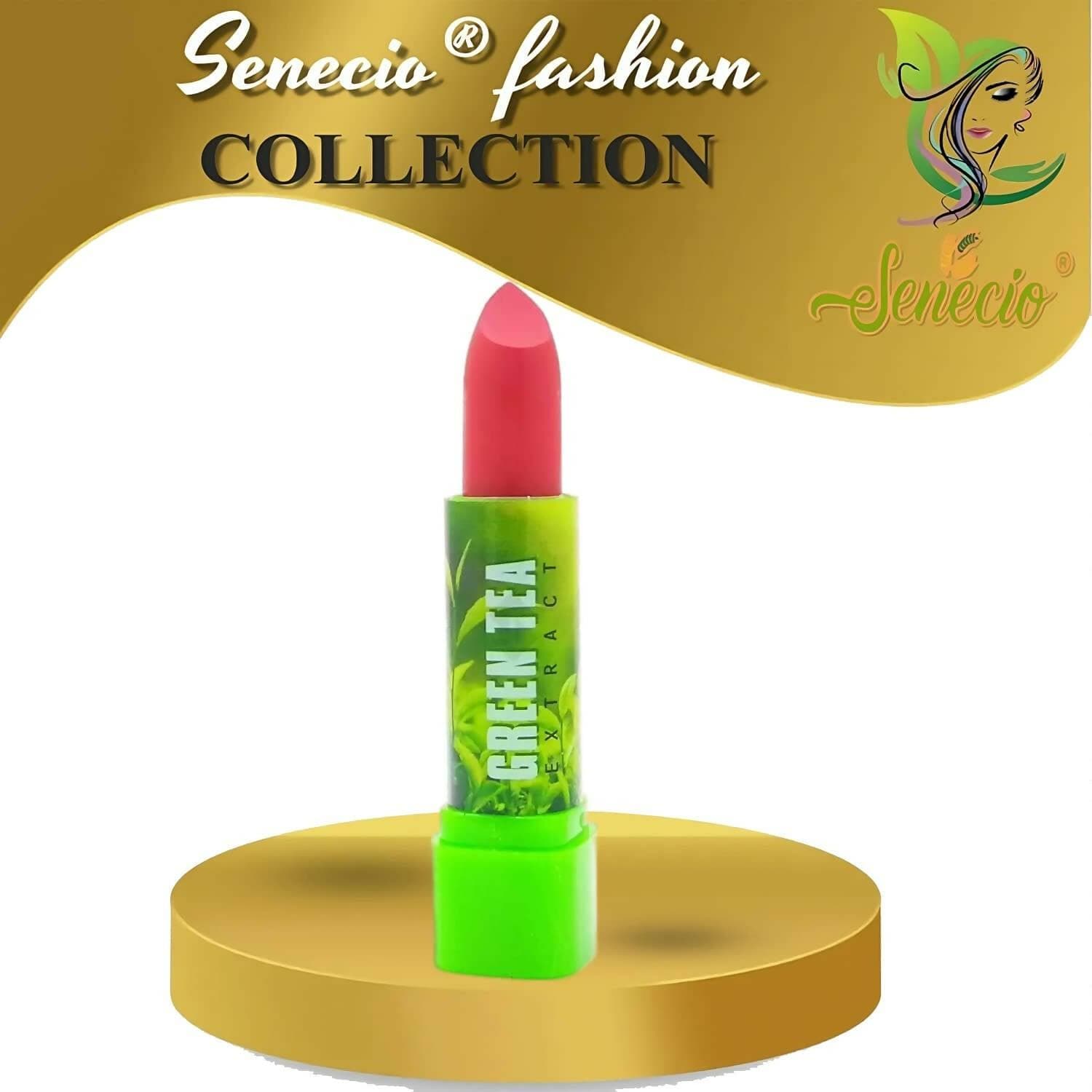 SENECIO Green Tea Extract Color Intrigue Natural Green Color Changing Matte Creme Lipstick (Pack of 3) - HalfPe