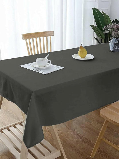 Lushomes Dining Table Cover 6 Seater, Classic Plain Dining Table Cover Cloth (Size 60 x 70”, 6 Seater Table Cloth) (Gray) - HalfPe