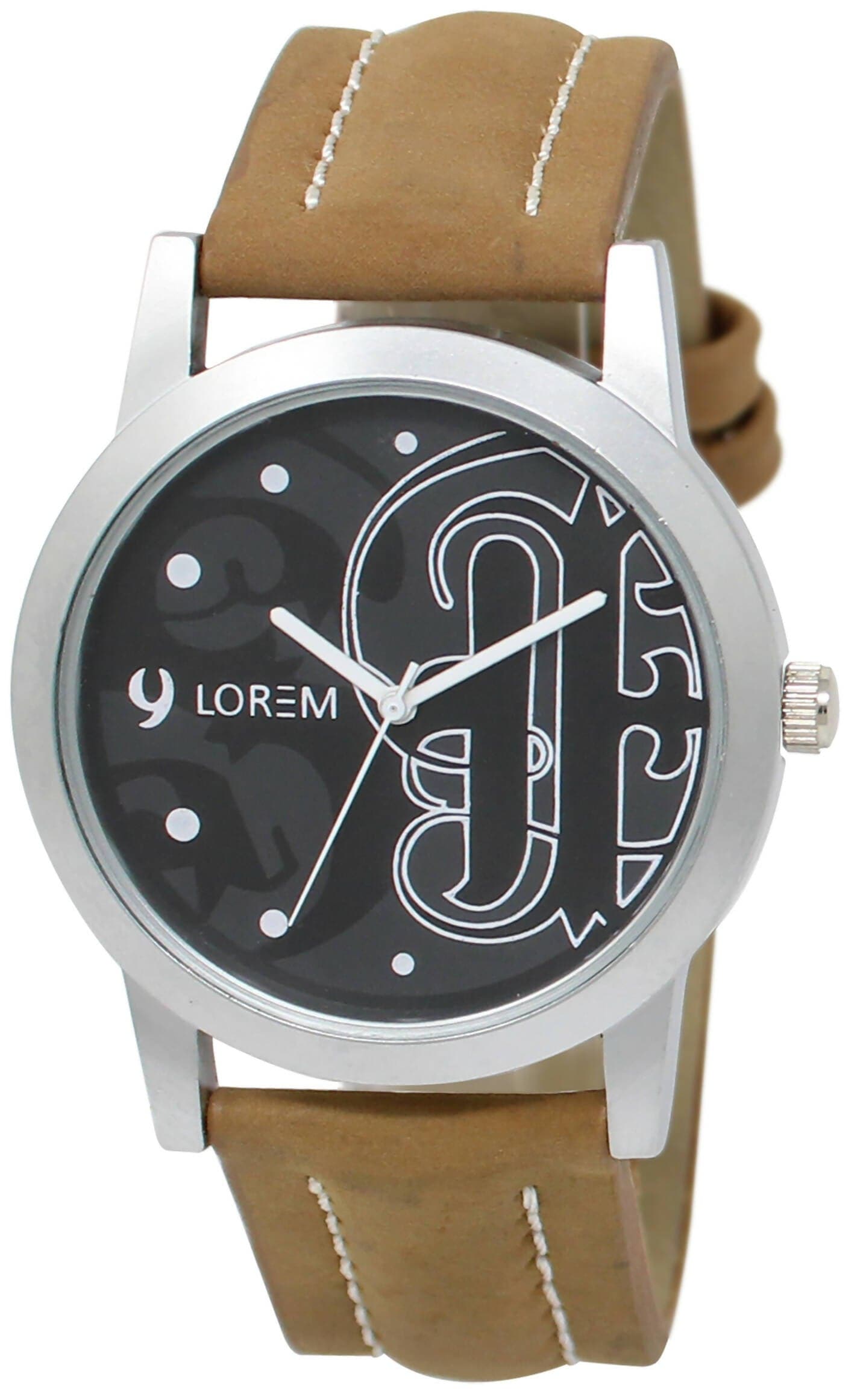 LOREM Black Casual Analog Watch For Men LR14 - HalfPe