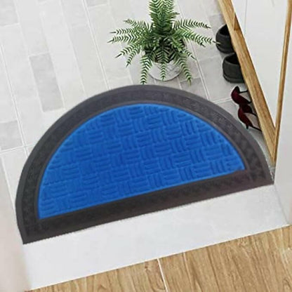 Mats Avenue® Swift Dry Polypropylene Half Moon Mat (cobalt color) - HalfPe