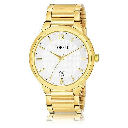 White Date Function Casual Analog Watch For Men LR136 - HalfPe