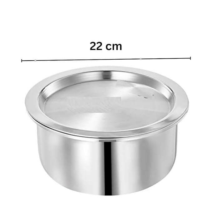 SHINI LIFETSYLE Aluminium Bhagona, Patila, Pateli,Pot with Loha Tawa (21cm,20cm) - HalfPe