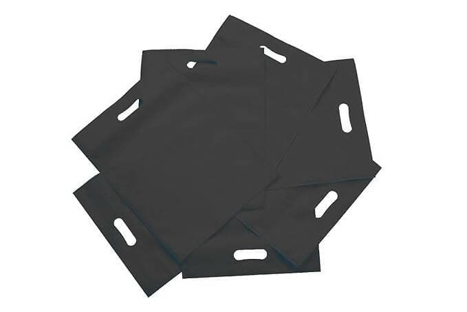 AGRASHRI ENTERPRISES D Cut Black Cloth Carry Bag (Pack of 50 ) - HalfPe