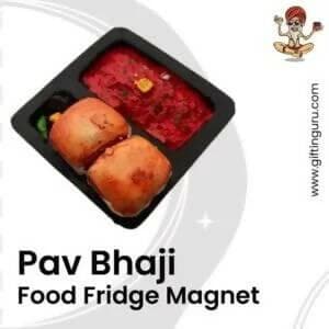 Pav Bhaji Miniature Food Fridge Magnet - HalfPe