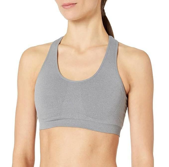 Removable Cup - Sport Bra (Grey Melange) - HalfPe