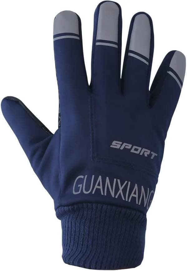 Sports Anti Slip Touch Screen Protective Riding Gloves (Blue) - HalfPe