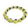 Pinapes yellow Stylish Evil Eye Bracelet (pack of 2) - HalfPe