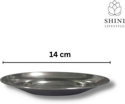 SHINI LIFESTYLE Steel Halva Plates (Pack of 4) - HalfPe