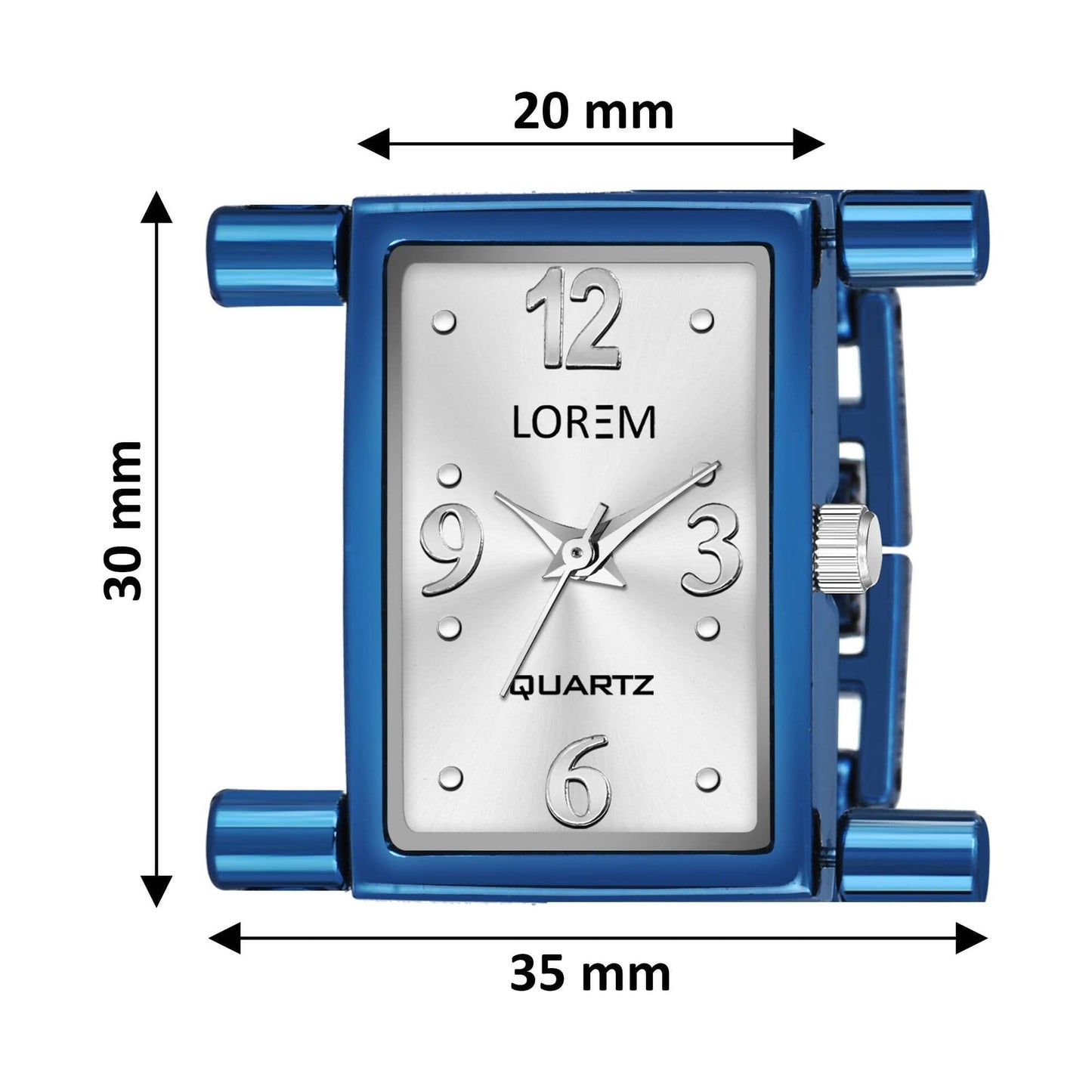 LOREM Blue Trending Square Braclet Analog Watch For Women LR296 - HalfPe