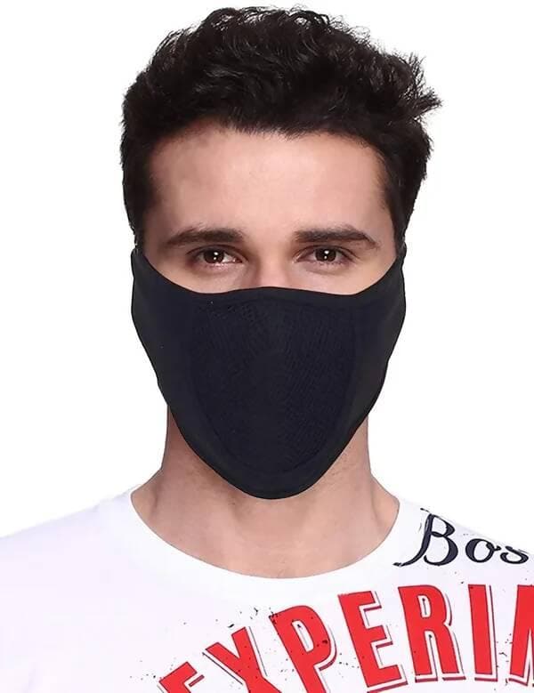 Black Bike Face Mask for Men & Women (Size: Free, Balaclava) - HalfPe