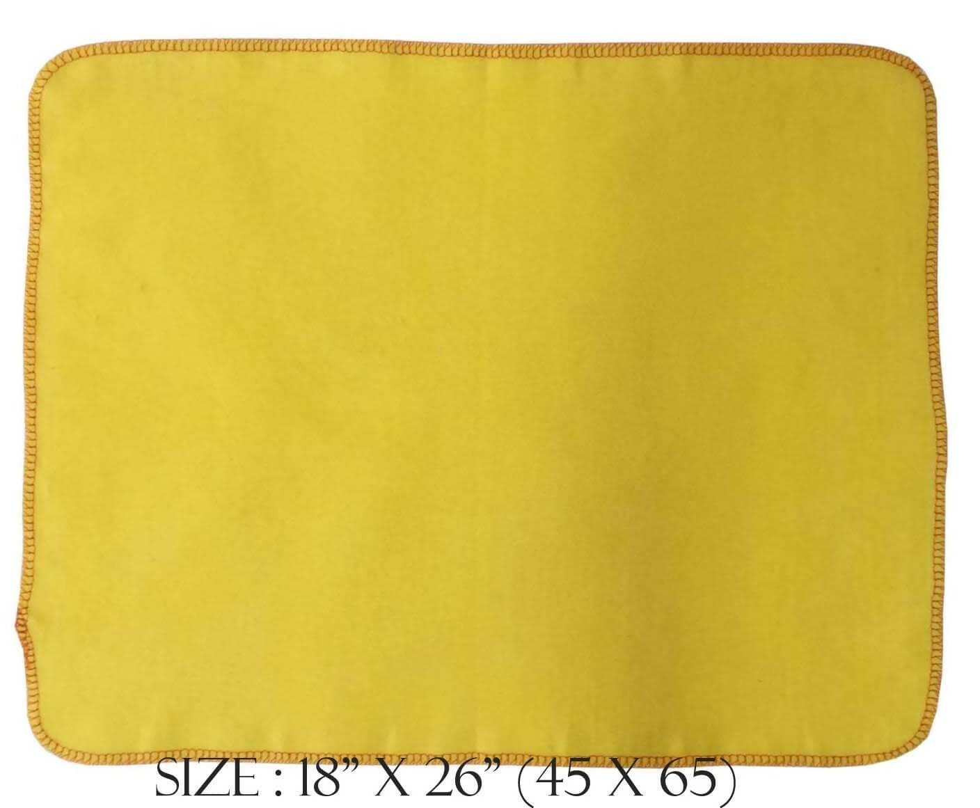 Lushomes Super Soft 10 pcs Flannel Yellow Duster, tea towels kitchen, towels for kitchen use, kitchen towels for wiping utensils (Size: 18x26 Inches, Pack of 10). - HalfPe