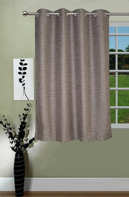 Lushomes Satin Curtains, Grey Satin window curtains, curtains 5 feet, 8 Metal SS Eyelets, 4.5 FT x 5 FT, curtains for window (54 x 60 inches) - HalfPe