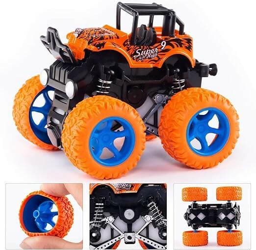Monster Truck Toys for Kids Push & Go Toys 4wd Monster Truck Combo set (Single piece) - HalfPe