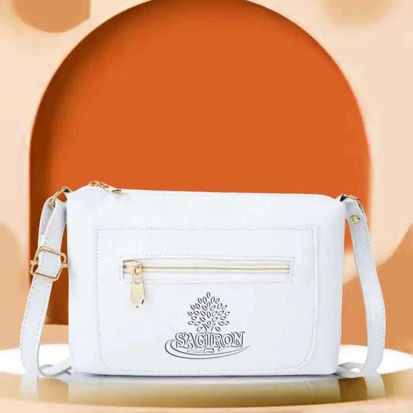 SAGIRON Stylish White Women Sling Bag - HalfPe