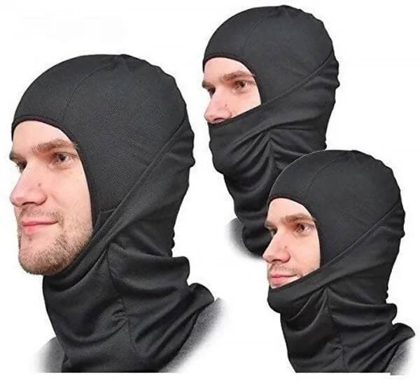 Black Bike Face Mask for Men & Women (Size: Free, Balaclava) - HalfPe