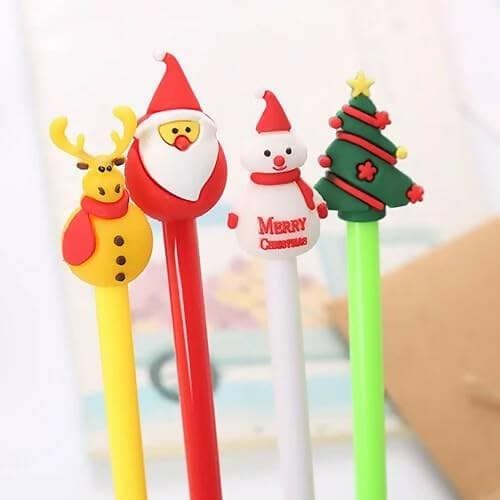 Le Delite Christmas Shape Gel ballpoint Pen (Pack of 10) - HalfPe