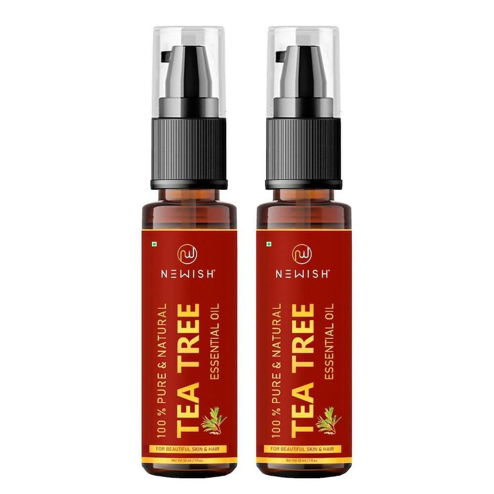 Newish Pure & Natural Tea Tree Oil For Skin, Hair, Face, Acne Care, Pure & Natural Essential Oil (30ML) - HalfPe