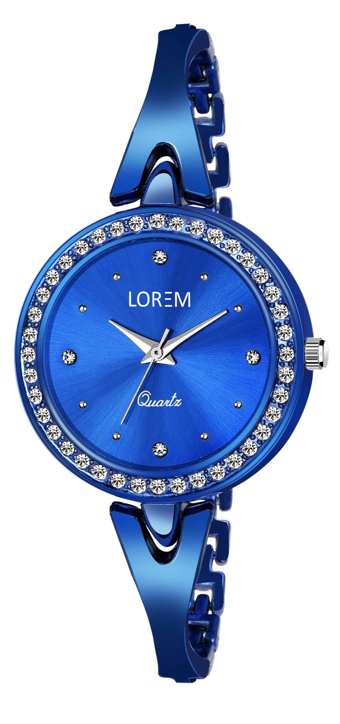 LOREM Blue Fancy Analog Watch For Women LR270 - HalfPe