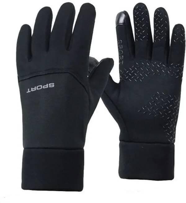 Winter Outdoor Gloves Riding Gloves (Black) - HalfPe