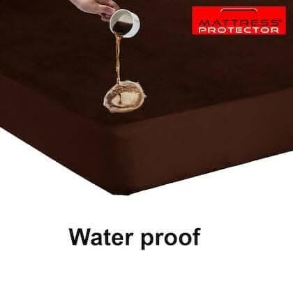 Mattress Protector Coffee Waterproof Cover for King Size Bed (78 x 72 inch) - HalfPe