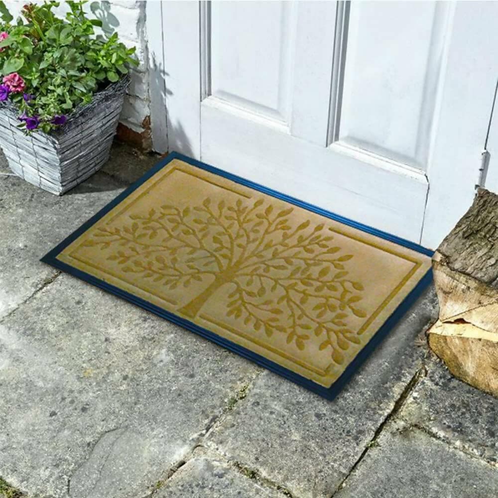 Mats Avenue Tree of Life Imported Polypropylene Molded Rubber Mat (45x75 Cm) - HalfPe