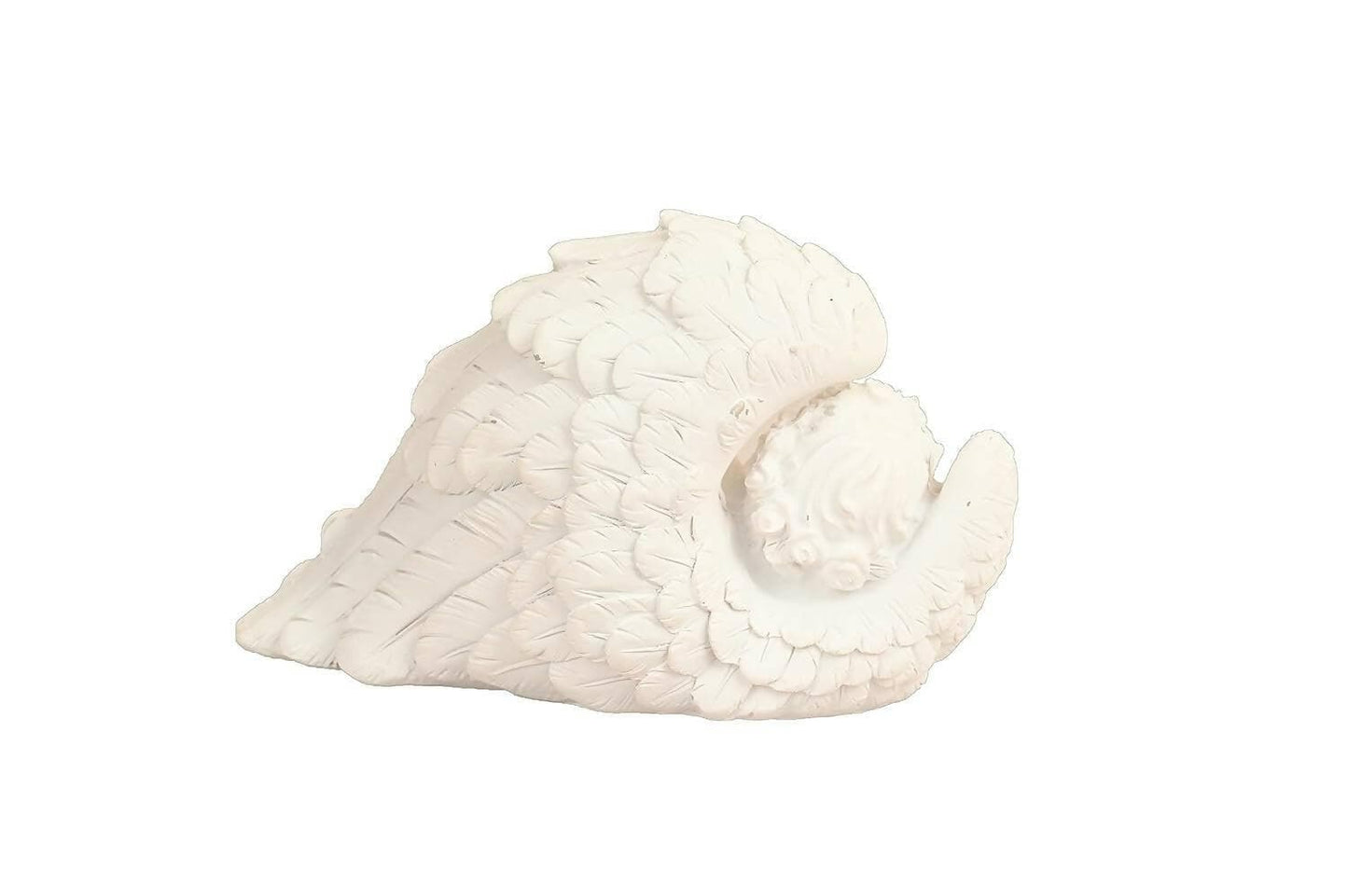 KariGhar Resin White Sleeping Angel Statue Catholic Idol for Home | Prayer Room - HalfPe