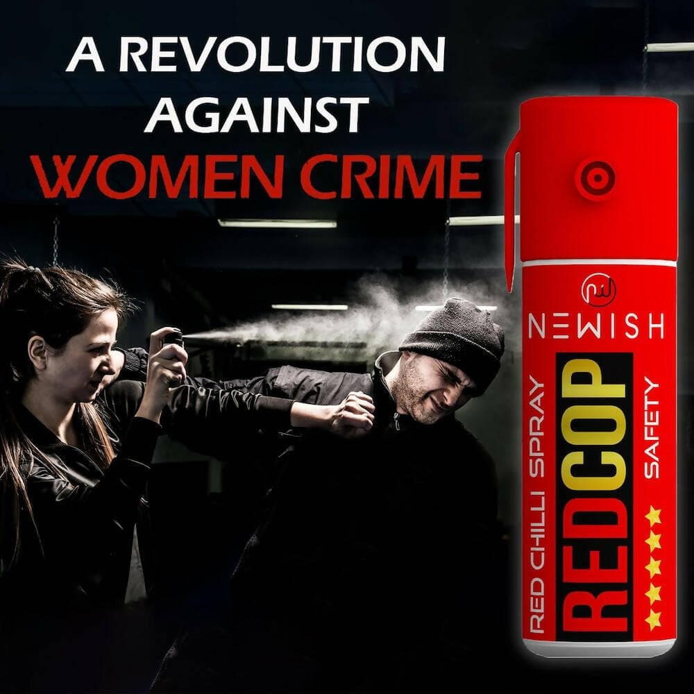 Newish Metal Powerful Pepper Spray Self Defence for Women Shots 50 (Pack of 8 - 35 ML) - HalfPe