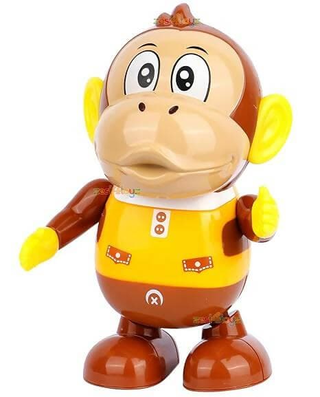 Zest 4 Toyz Battery Operated Music and Sound Toys Swinging Monkey Light and Sound Toys for Babies Educational Toddler Toys Brown - HalfPe