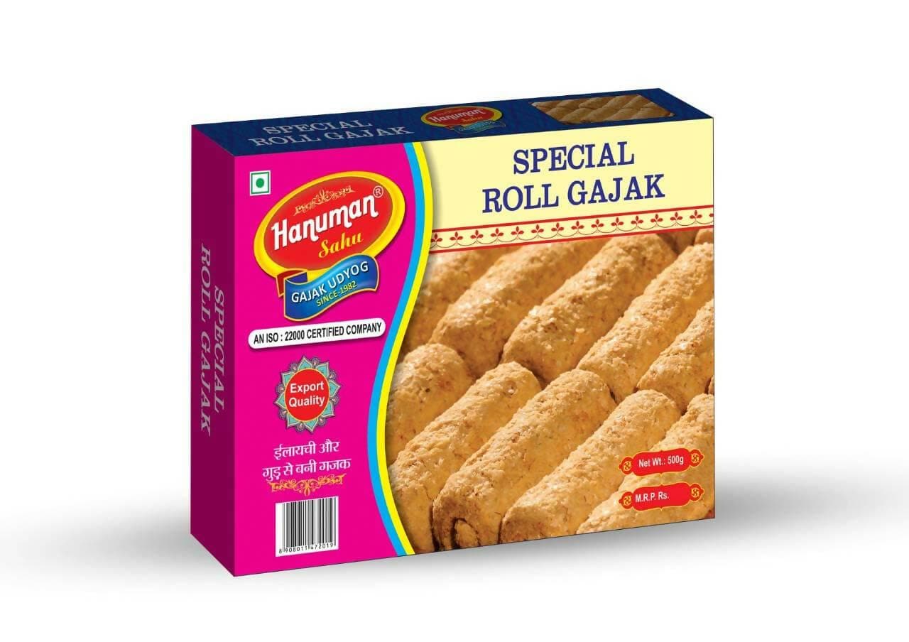 Hanuman Sahu Gajak Udyog Pure Gud Roll Gajak (350gm*2box) - HalfPe